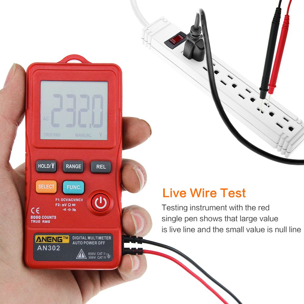 ANENG-AN302-Push-button-Card-Digital-Multimeter-ACDC-Tester-With-Flashlight---Red-1339839