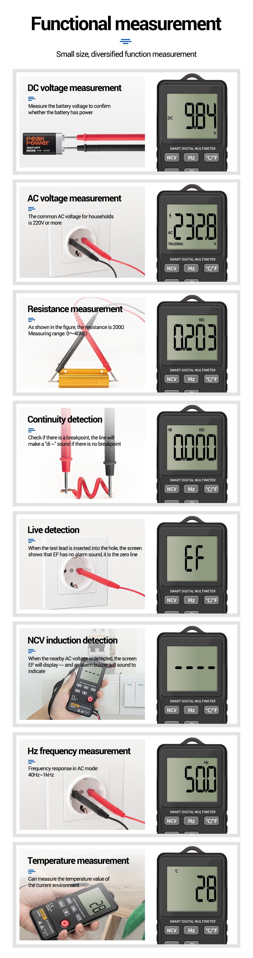 ANENG-AN303-Mini-True-Rms-Digital-Multimeter-4000-Display-DCAC-Voltmeter-Tester-Capacitance-NCV-Ohm--1750266