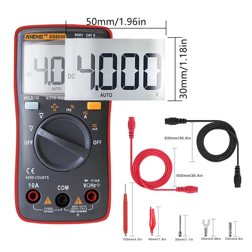 ANENG-AN8000-Red-Digital-Multimeter-Voltmeter-Ammeter-Ohmmeter-Volt-AC-DC-Ohm-Tester-Meter--Test-Lea-1407696