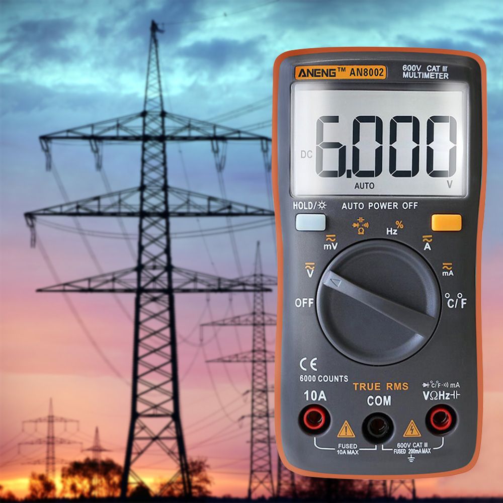 ANENG-AN8002-Orange-Digital-True-RMS-6000-Counts-Multimeter-ACDC-Current-Voltage-Frequency-Resistanc-1451183