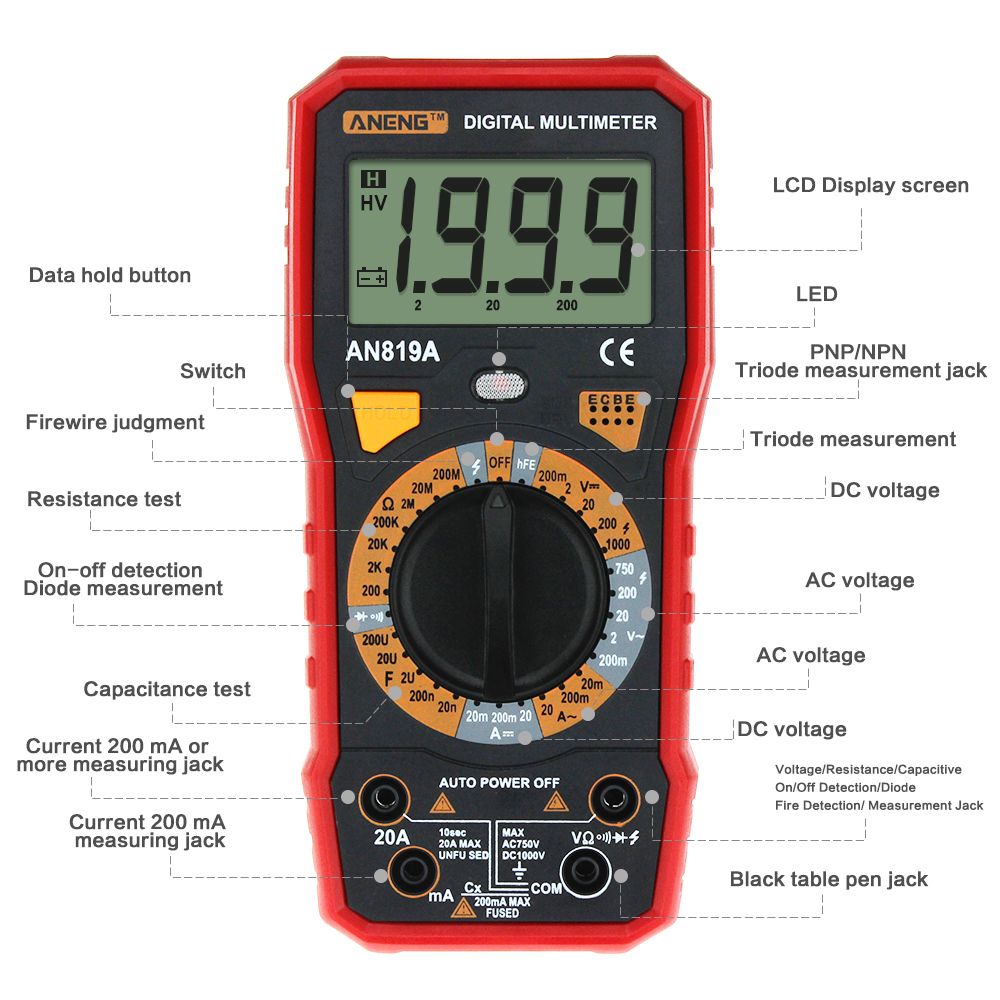 ANENG-AN819A-Digital-Multimeter-AC-DC-Current-Voltage-Capacitance-Resistance-Diode-Tester-Live-Line--1300155