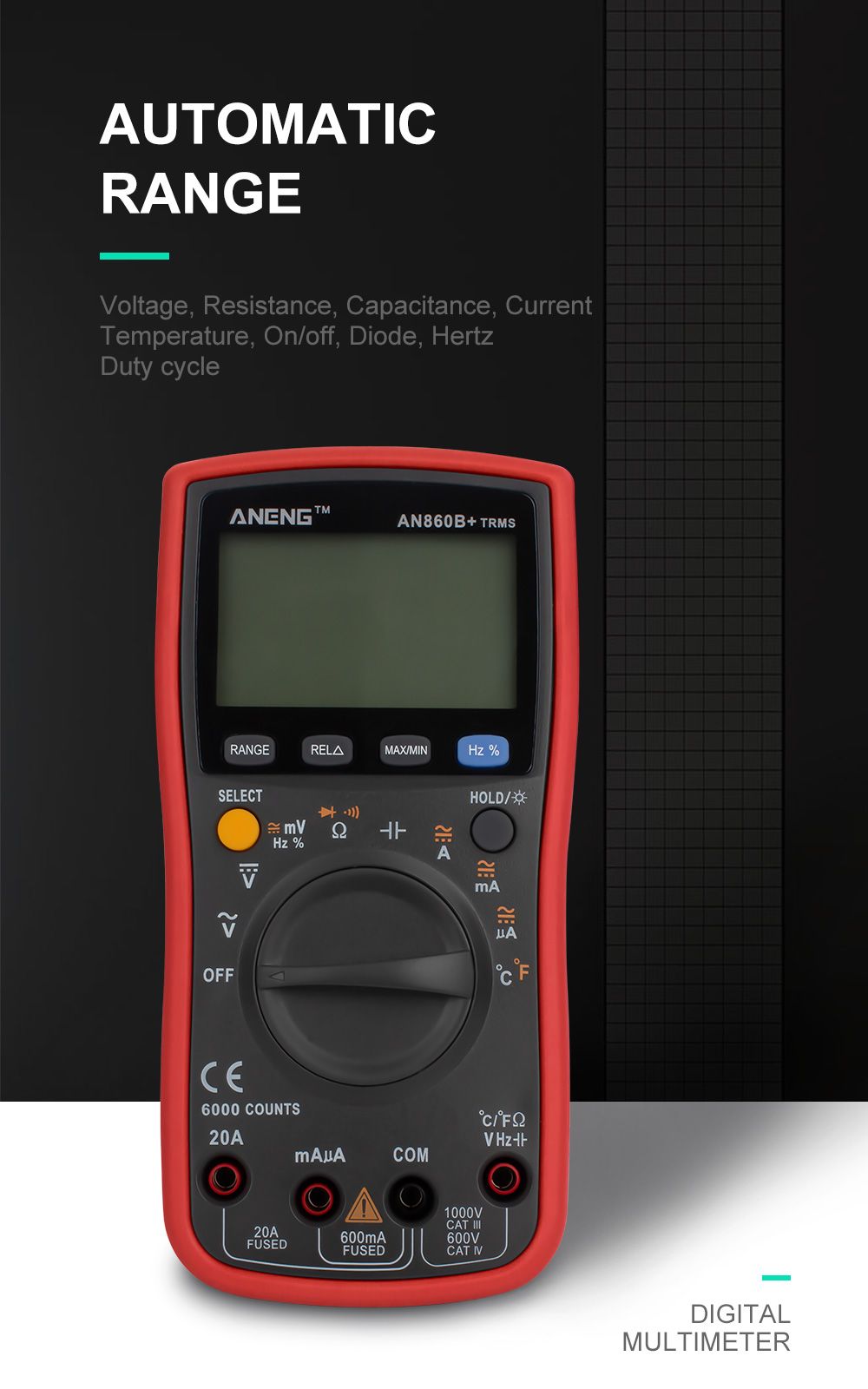 ANENG-AN860B-LCD-6000-Counts-Digital-Multimeter-Backlight-ACDC-Current-Voltage-Resistance-Frequency--1451301