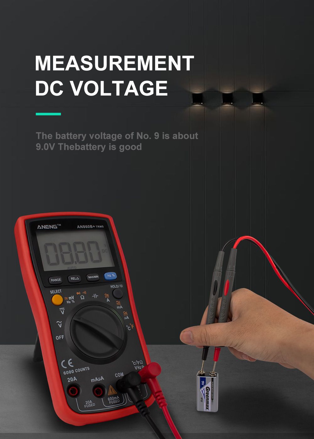 ANENG-AN860B-LCD-6000-Counts-Digital-Multimeter-Backlight-ACDC-Current-Voltage-Resistance-Frequency--1451301