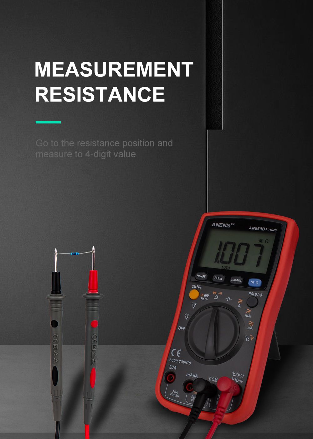 ANENG-AN860B-LCD-6000-Counts-Digital-Multimeter-Backlight-ACDC-Current-Voltage-Resistance-Frequency--1451307