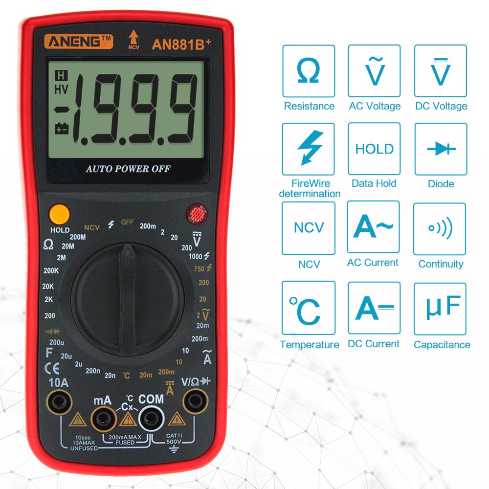 ANENG-AN881B-Digital-Multimeter-AC-DC-Voltage-Current-Capacitance-Resistance-Temperature-Diode-Triod-1302604