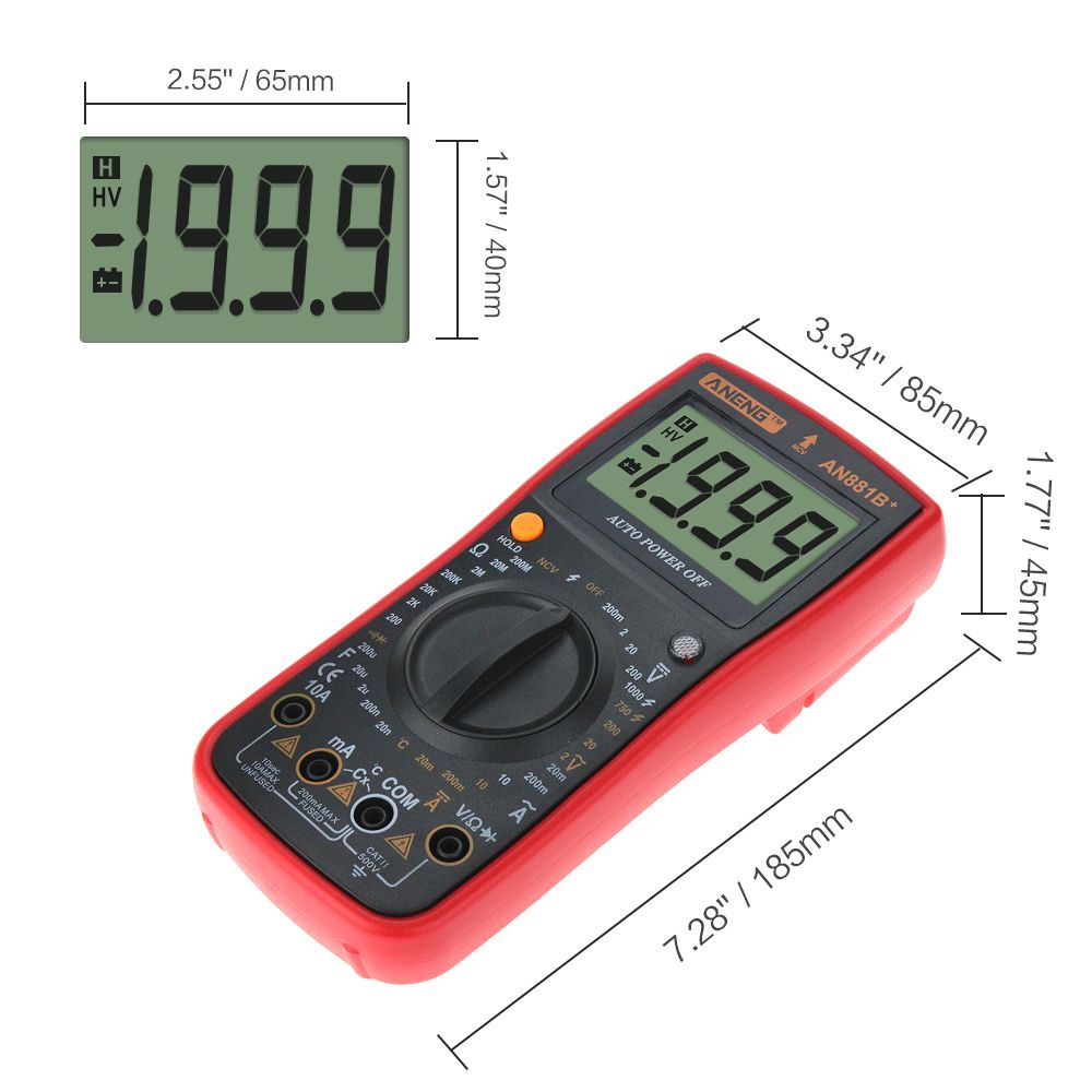 ANENG-AN881B-Digital-Multimeter-AC-DC-Voltage-Current-Capacitance-Resistance-Temperature-Diode-Triod-1302604