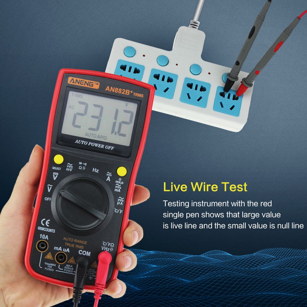 ANENG-AN882B-True-RMS-Digital-Multimeter-6000-Counts-With-Auto-Range-Backlight--Data-Hold-ACDC-Volta-1331586