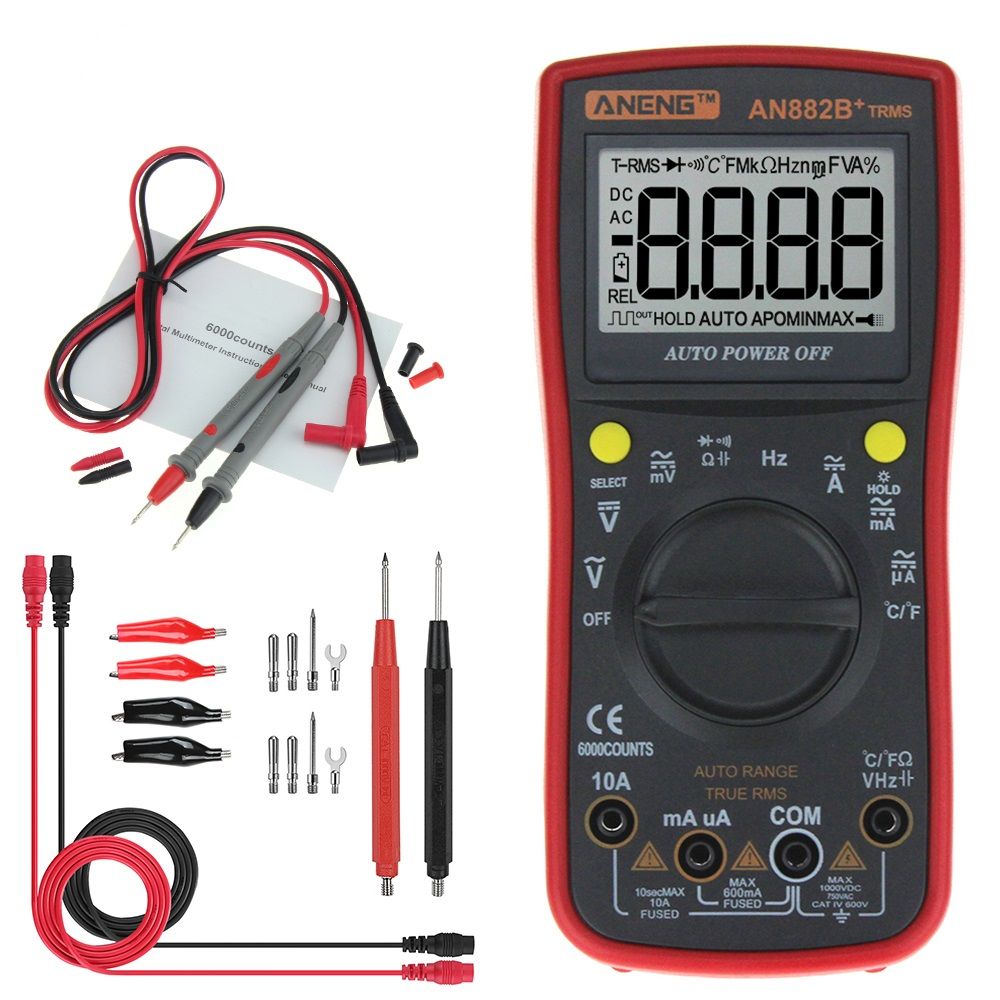 ANENG-AN882B-True-RMS-Digital-Multimeter-6000-Counts-With-Auto-Range-Backlight--Data-Hold-ACDC-Volta-1331586