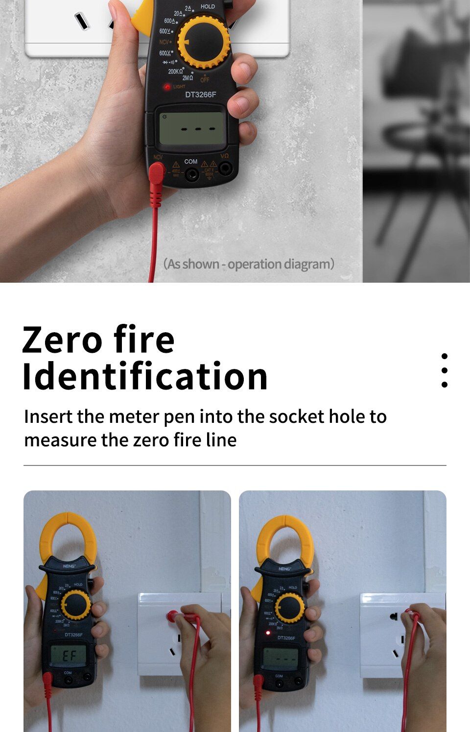 ANENG-DT3266F-Mini-Digital-Clamp-Multimeter-Amperemeter-Electrical-Clamp-Meter-AC--DC-Voltage-Resist-1588004