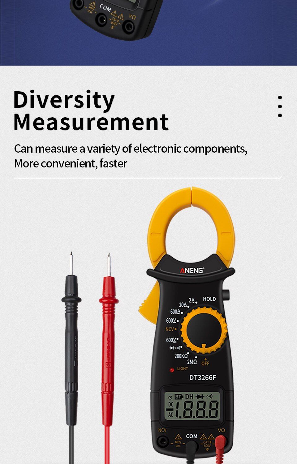 ANENG-DT3266F-Mini-Digital-Clamp-Multimeter-Amperemeter-Electrical-Clamp-Meter-AC--DC-Voltage-Resist-1588004