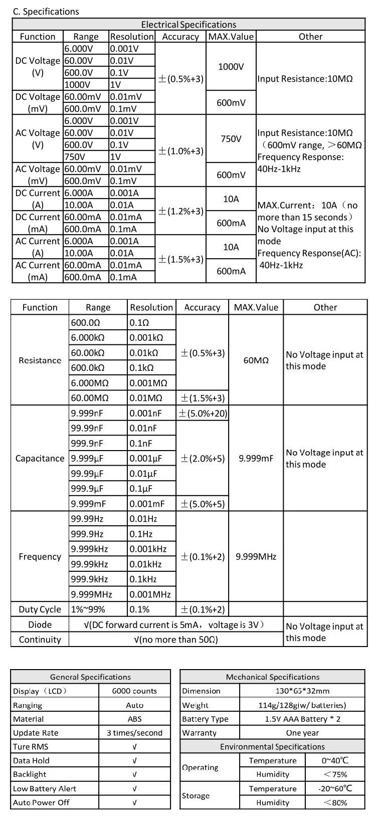 ANENG-M11-Auto-Digital-Multimeter-Backlight-6000-Counts-ACDC-Transform-Ohm-Ammeter-Resistance-Batter-1451303