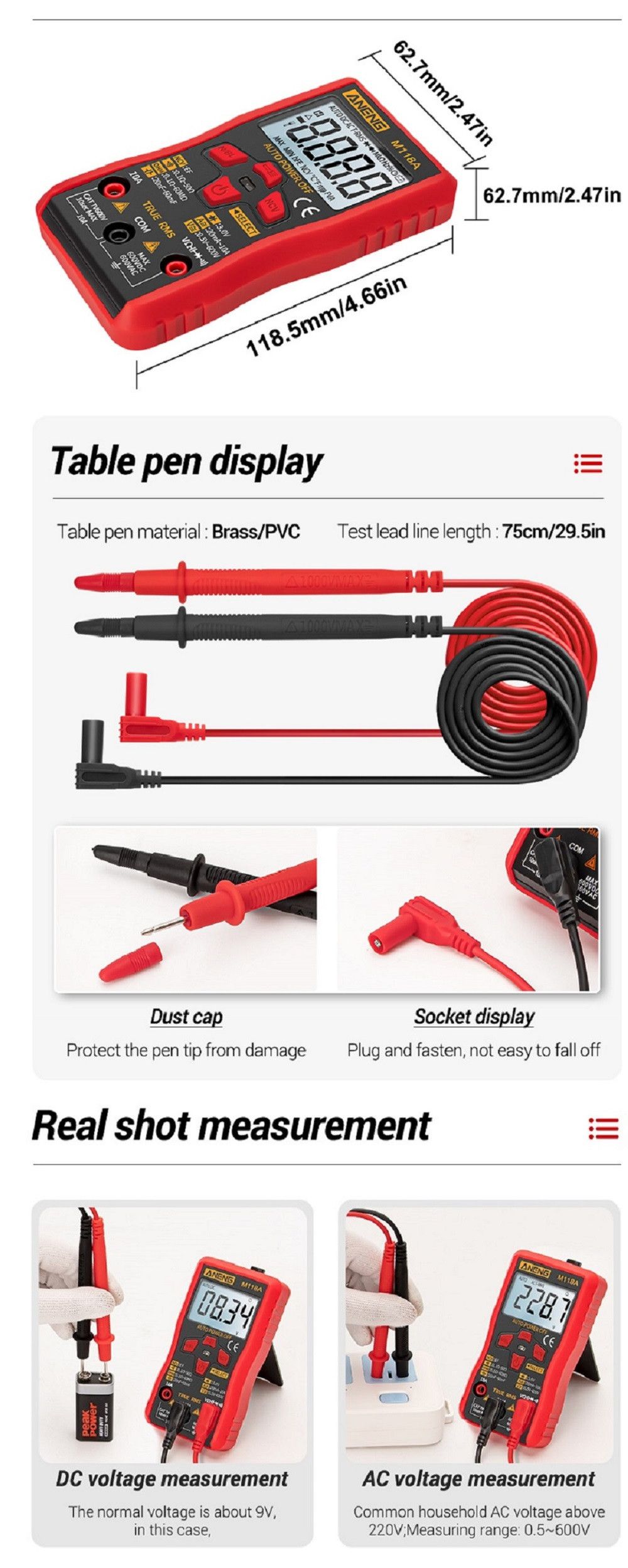 ANENG-M118A-Digital-Mini-Multimeter-Tester-Auto-Multimeter-True-Rms-Transistor-Meter-with-NCV-Data-H-1709637