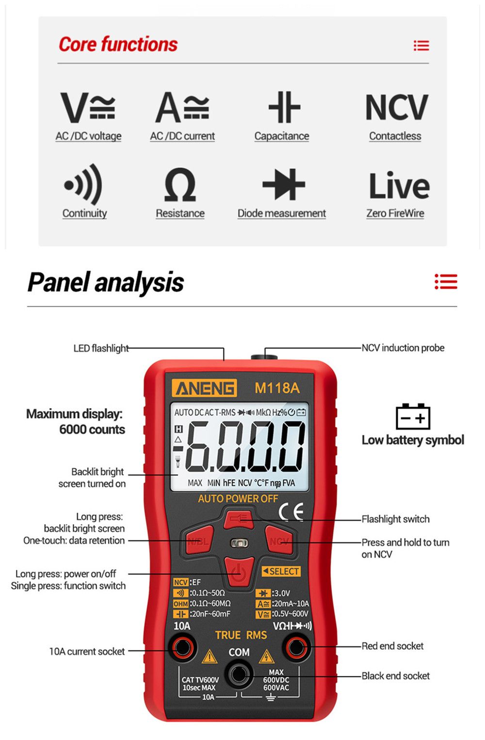 ANENG-M118A-Digital-Mini-Multimeter-Tester-Auto-Multimeter-True-Rms-Transistor-Meter-with-NCV-Data-H-1709637