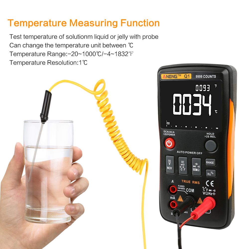 ANENG-Q1-9999-Counts-True-RMS-Digital-Multimeter-AC-DC-Voltage-Current-Tester-Orange-Yellow-1328992