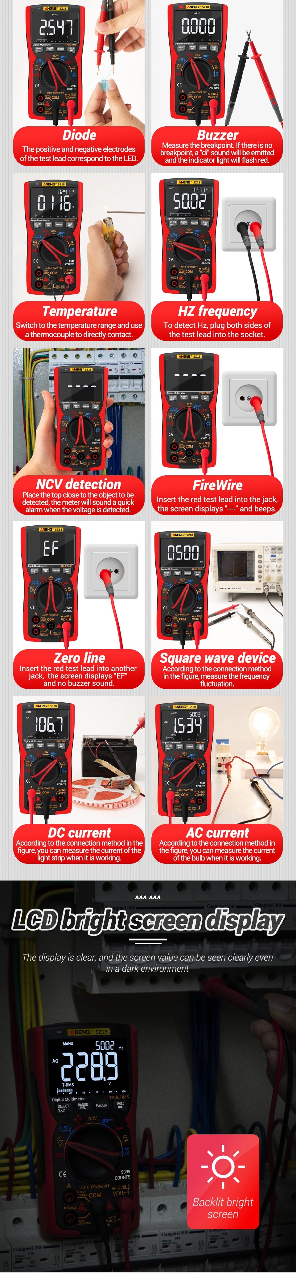 ANENG-SZ18-9999-Counts-Professional-True-RMS-Digital-Multimeter-Analog-Tester-Multimetro-DIY-Square--1741417