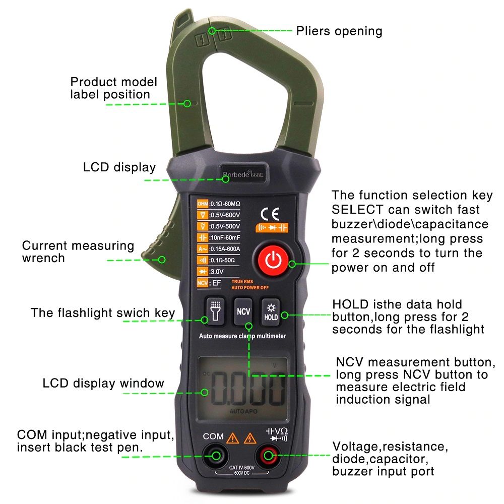 Borbede-Digital-Clamp-Meter-Multimeter-Automatic-Identification-6000-Counts-DC-AC-Resistance-Capacit-1580066