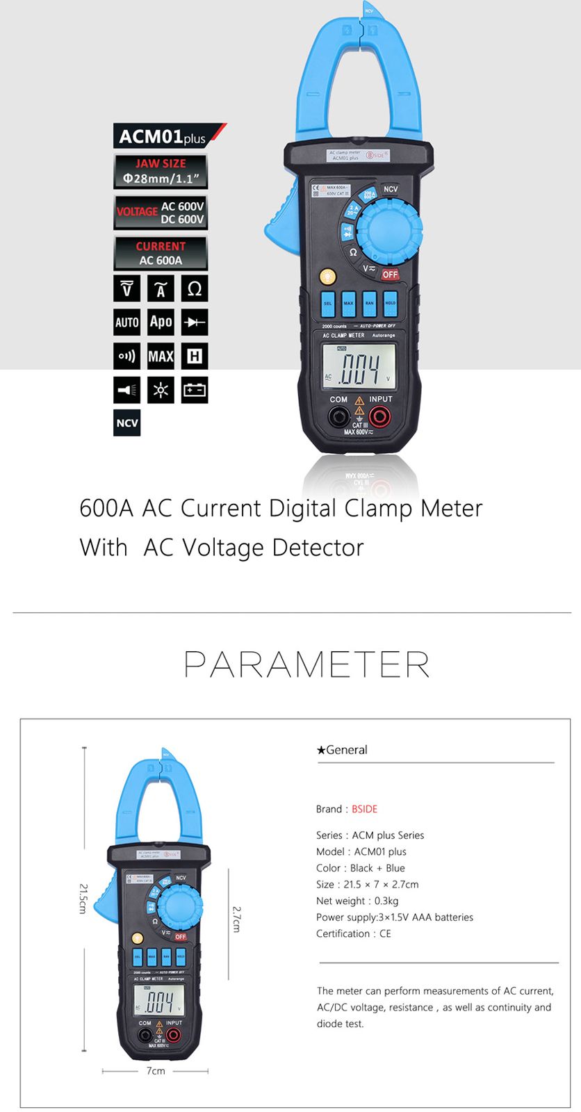 Bside-ACM01-Plus-Auto-Range-Manual-Range-Digital-AC-Current-Clamp-Meter-Multimeter-Diode-Continuity--1075606