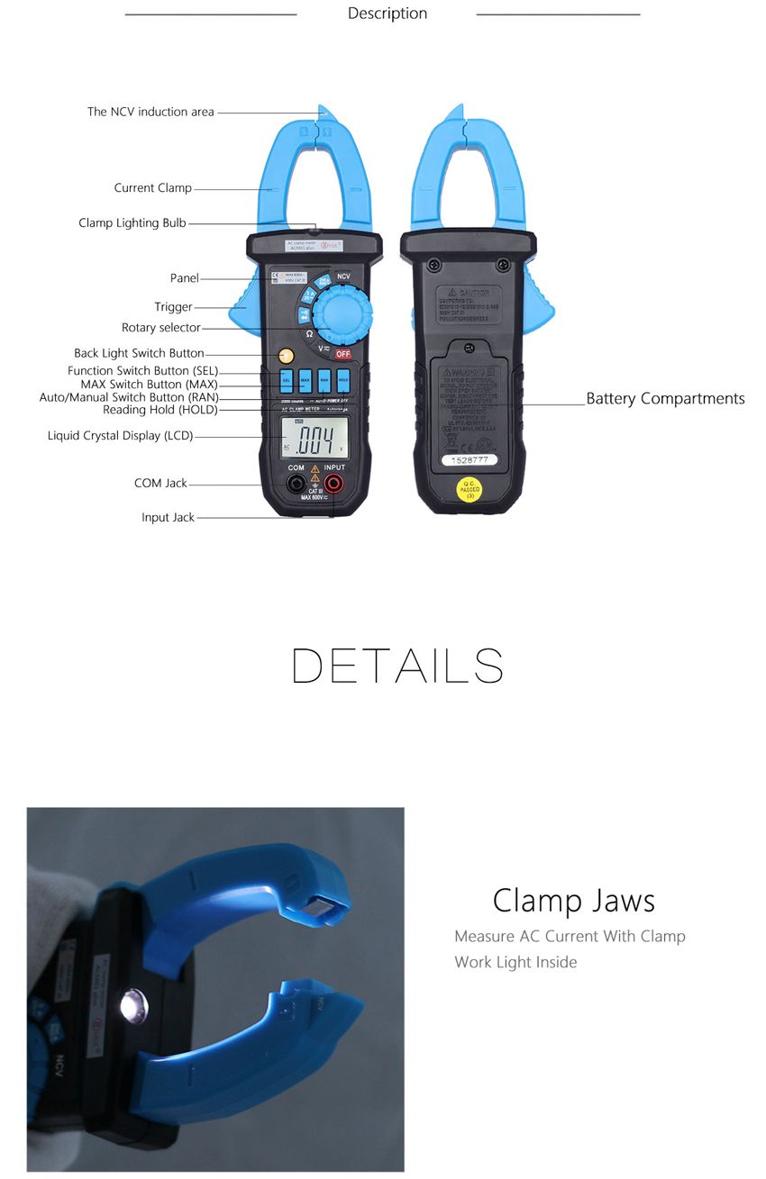 Bside-ACM01-Plus-Auto-Range-Manual-Range-Digital-AC-Current-Clamp-Meter-Multimeter-Diode-Continuity--1075606