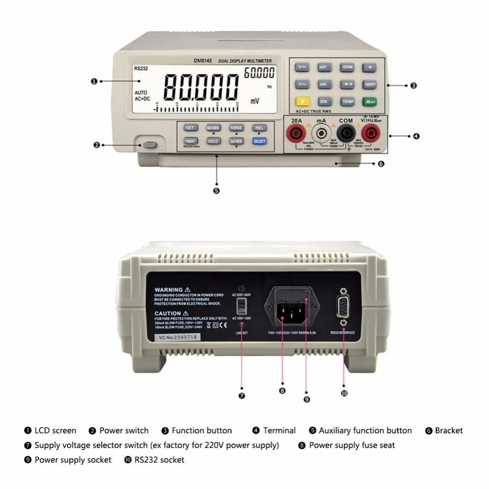 DM8145-4-78-Bench-top-Multimeter-1000V-20A-80000-Counts-Digital-Multimeter-tester-Auto-Range-Multime-1687590