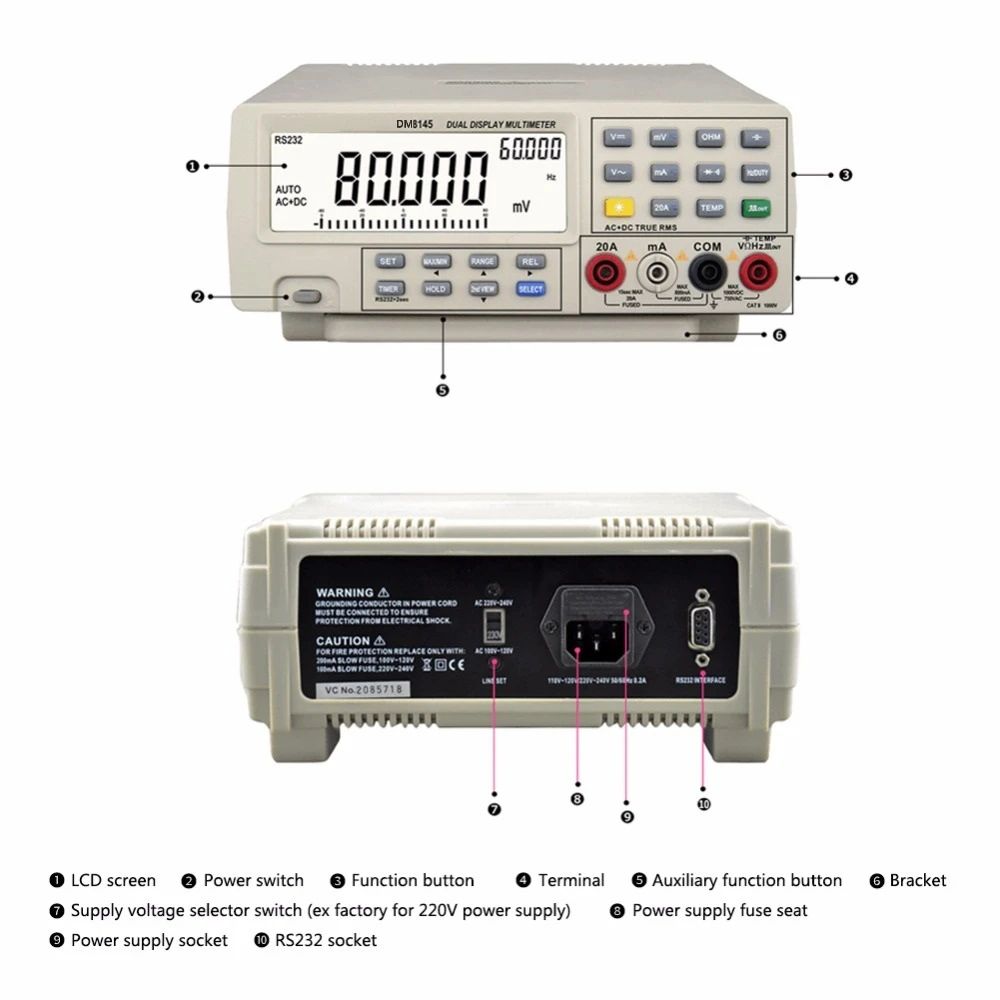 DM8145-4-78-Bench-top-Multimeter-1000V-20A-80000-Counts-Digital-Multimeter-tester-Auto-Range-Multime-1687590