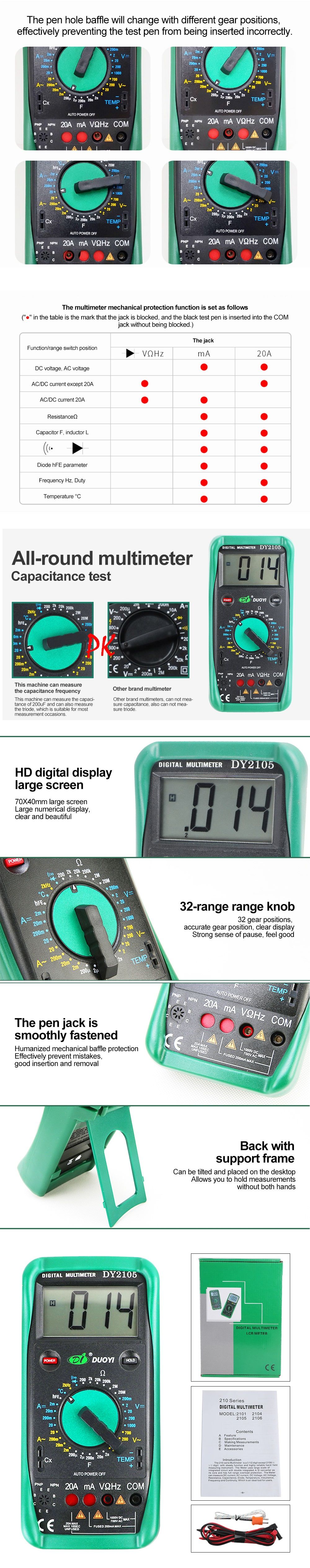 DUOYI-DY2105-Multifunction-Digital-Multimeter-Professional-Multimetro-Transistor-Capacitor-Temperatu-1640231