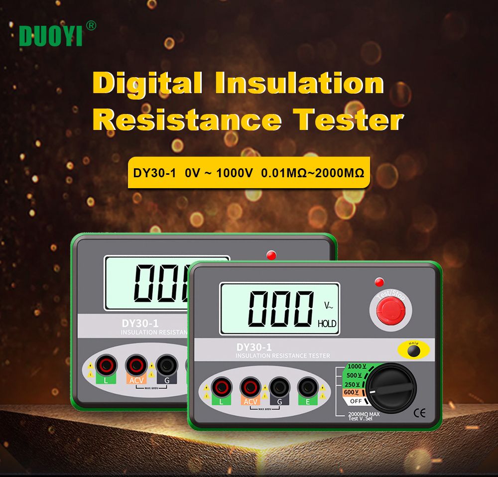 DUOYI-DY30-1-Digital-Insulation-Resistance-Tester-Meter-2000M-0hm-250V-500V-1000V-Megohmmeter-Voltme-1629990