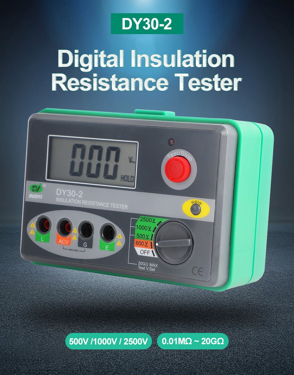 DUOYI-DY30-2-Digital-Insulation-Resistance-Tester-20G-Ohm-500V-1000V-2500V-Earth-Ground-Resistance-T-1640230