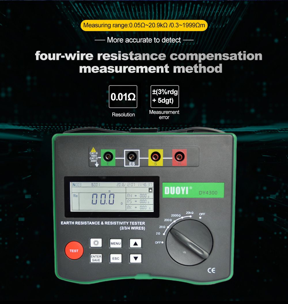 DUOYI-DY4300-Digital-Earth-Resistance-Tester-4-Terminal-Ground-and-Soil-Resistivity-Tester-1640226