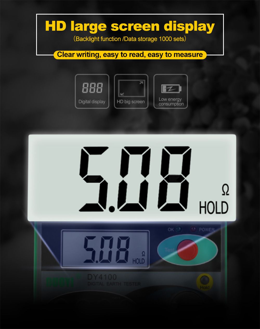 DUOYI-DY4300-Digital-Earth-Resistance-Tester-4-Terminal-Ground-and-Soil-Resistivity-Tester-1640226