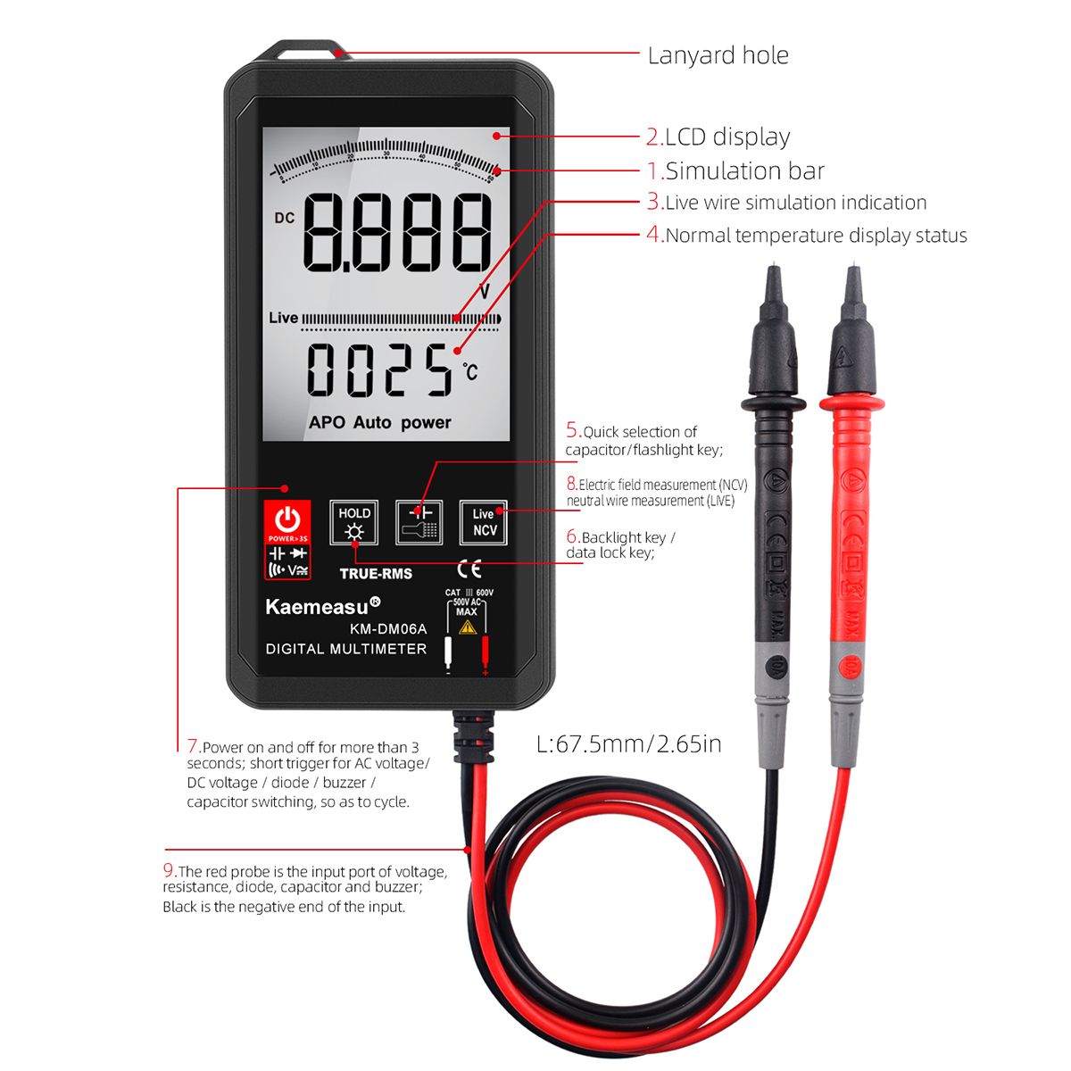 Digital-Multimeter-DCAC-Tester-True-RMS-6000-Auto-Range-Capacitance-Resistance-1718141