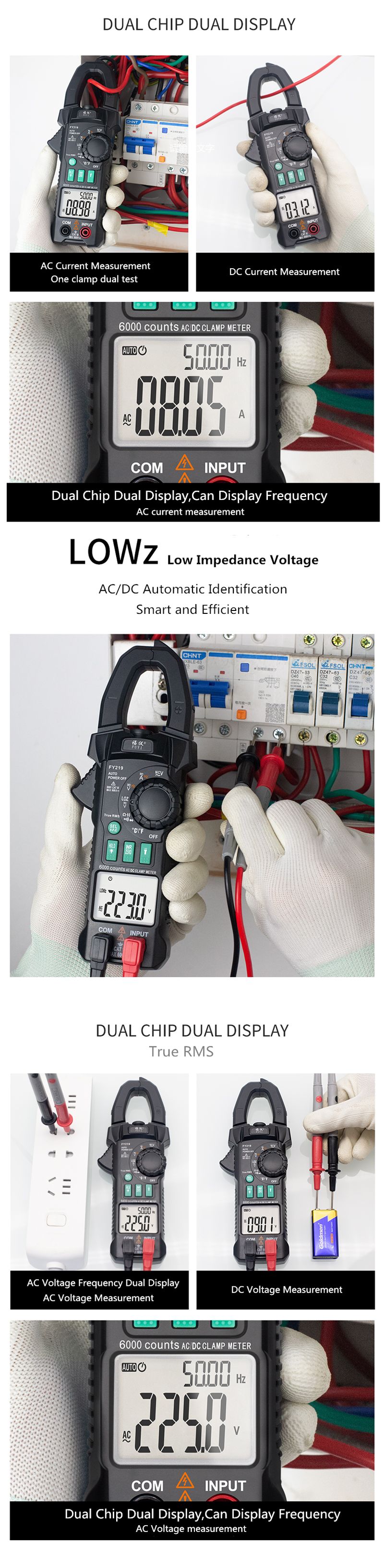 FUYI-FY219-Double-Display-ACDC-True-RMS-Digital-Clamp-Meter-Portable-Multimeter-Voltage-Current-Mete-1627563