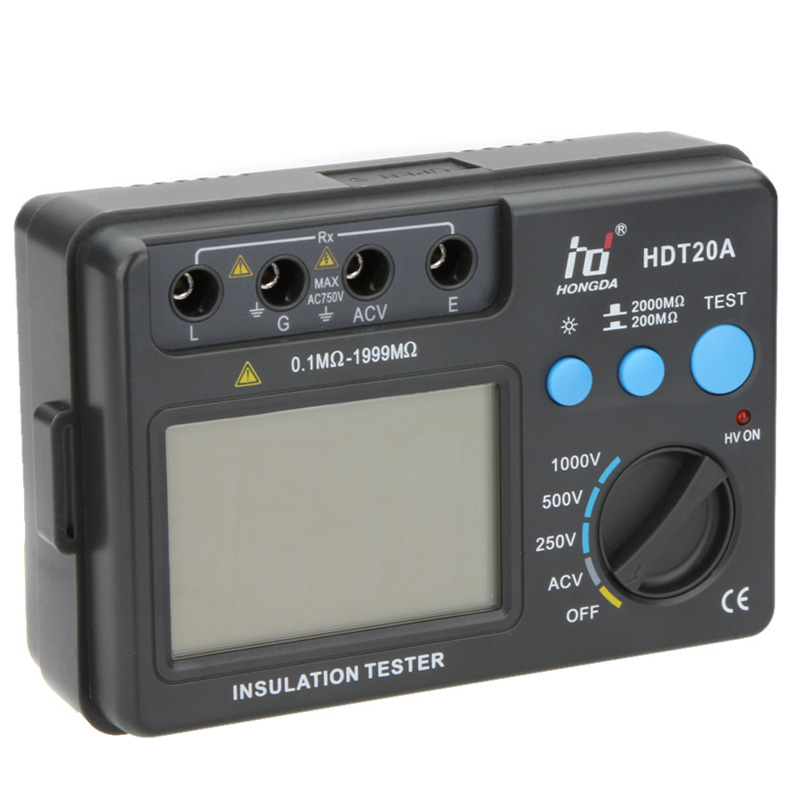 HD-HDT20A-Insulation-Resistance-Tester-Megohmmeter-Voltmeter-Electronic-Diagnostic-tool--1000V-with--1219576