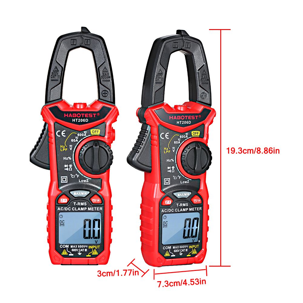 HT206AHT206BHT206D-ACDC-Digital-Clamp-Meter-for-Measuring-ACDC-Voltage--ACDC-Current-NCV-Clamp-Multi-1616483