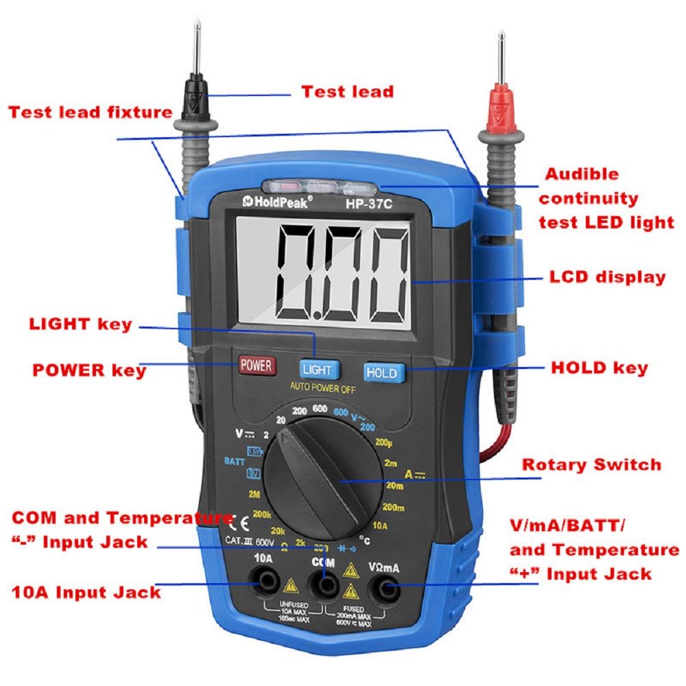 HoldPeak-HP-37C-True-RMS-Digital-Multimeter-6000-Counts-Esr-Tester-HFE-Test-AC-DC-Voltage-Ammeter-Cu-1334552