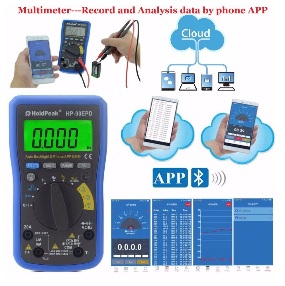 HoldPeak-HP-90EPD-Mobile-APP-4000-Counts-True-RMS-Multimeter-Auto-Range-AC-DC-Voltage-Current-Resist-1334076