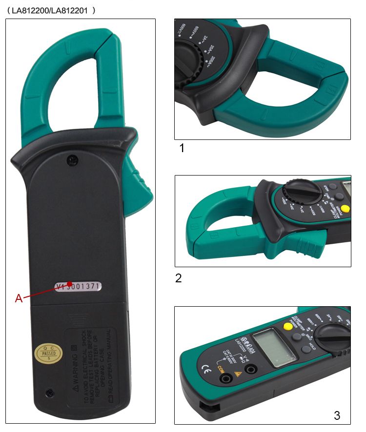 LAOA-LA812201-Electrical-Tester-Digital-Clamp-Multimeter-ACDC-Ammeter-Voltmeter-Potable-Multimeter-1721181