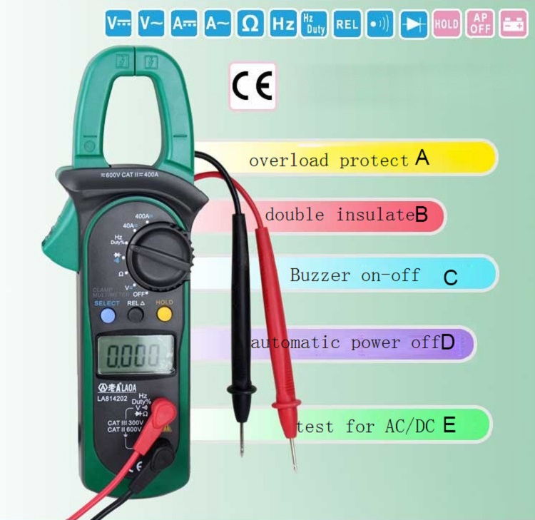 LAOA-LA814202-Clamp-Multimeter-ACDC-Voltage-Currency-Test-Professional-Digital-Multimeter-1721168