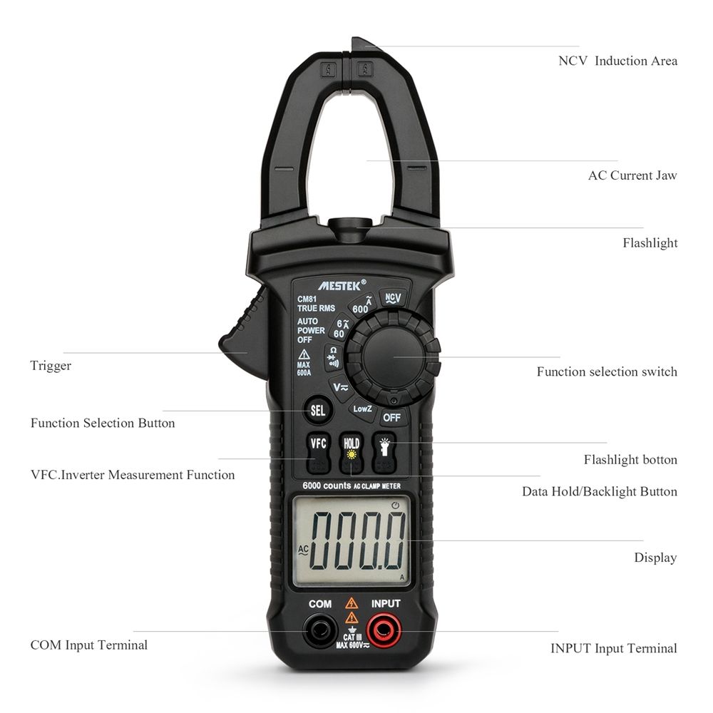 MESTEK-CM81-Clamp-Multimeter-Diagnostic-tool-6000-Counts-Digital-DC-1315224