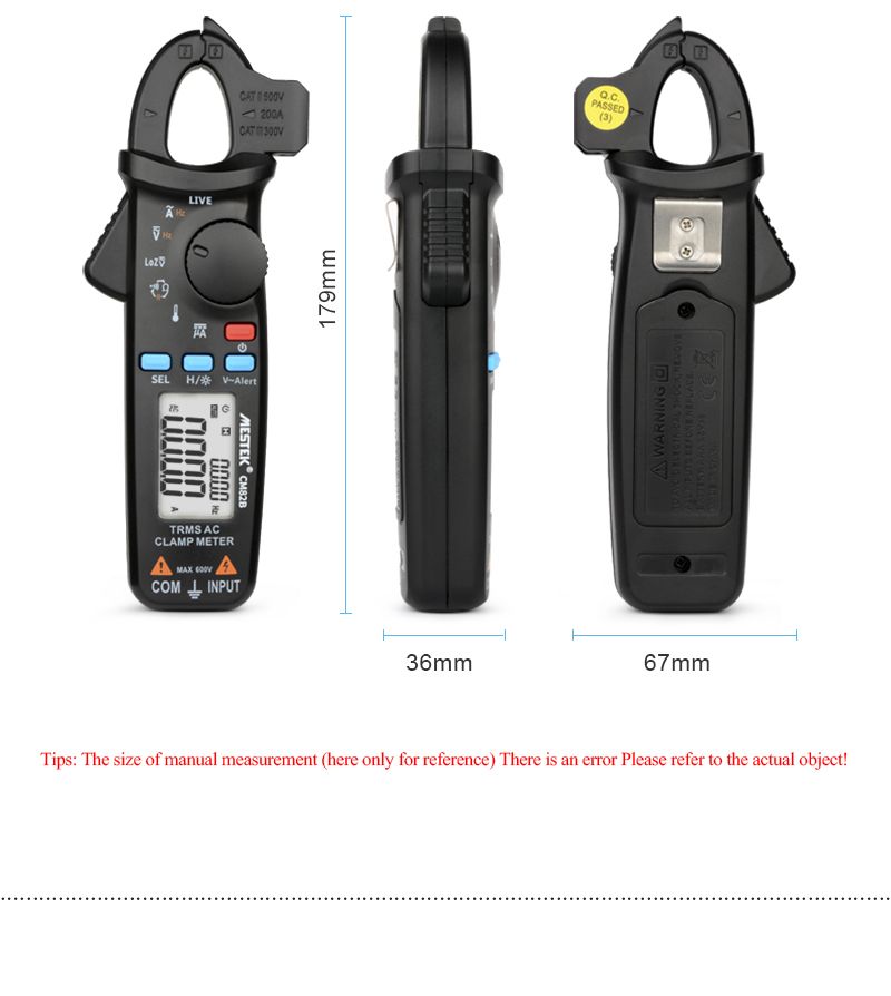 MESTEK-CM82A-RMS-Digital-Clamp-Meter-AC-DC-Voltage-NCV-Ohm-Tester-Ammeter-Multimeter-Electrician-Too-1708996