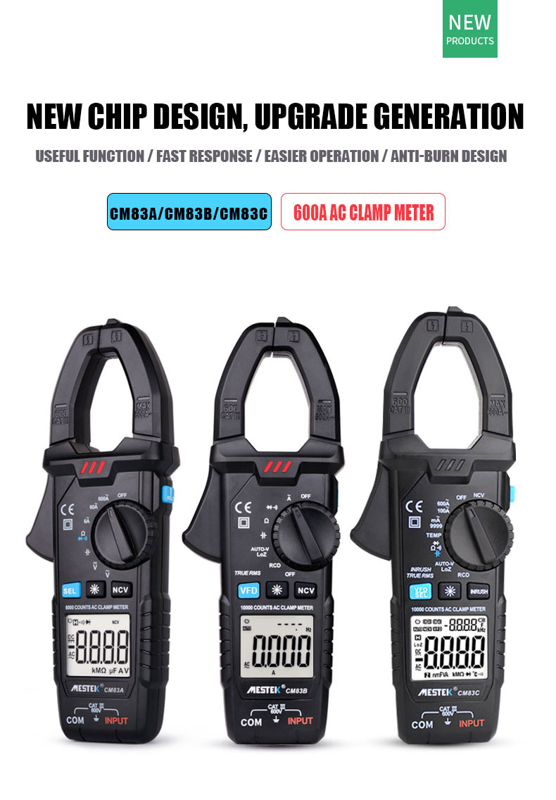 MESTEK-CM83A-Digital-Clamp-Meter-600A-AC-Current-ACDC-Voltage-Ohm-True-RMS-Auto-Range-VFD-Capacitanc-1709055