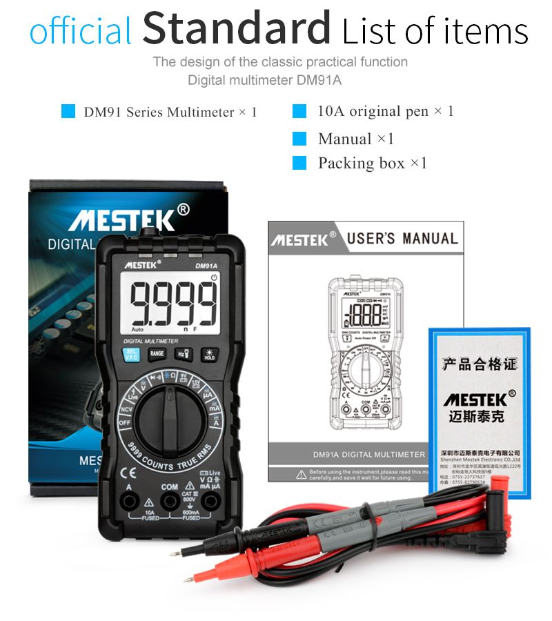 MESTEK-DM91S-Intelligent-Multimeter-9999-Counts-Smart-Auto-Range-Tester-Multi-function-Multitester-1709020