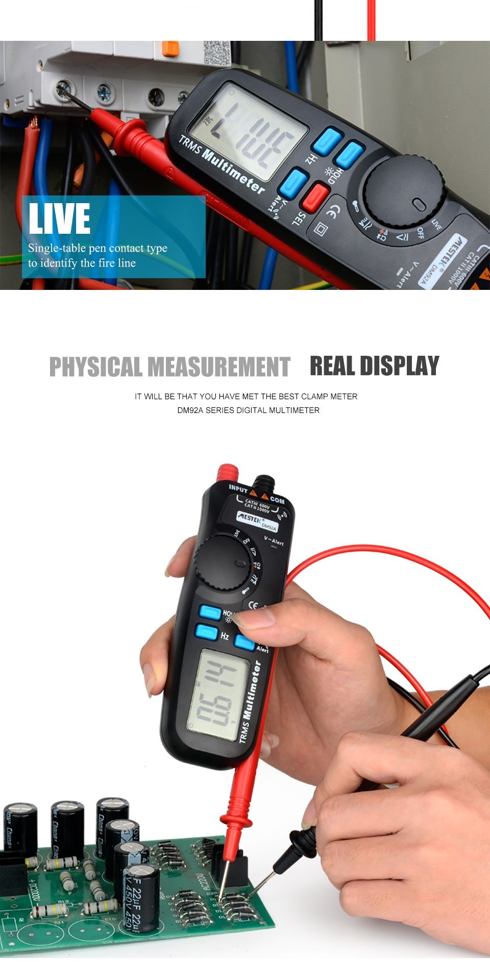 MESTEK-DM92A-Digital-Multimeter-6000-Counts-True-RMS-Digital-Multimetro-Auto-Range-DCAC-Multimeteste-1709013