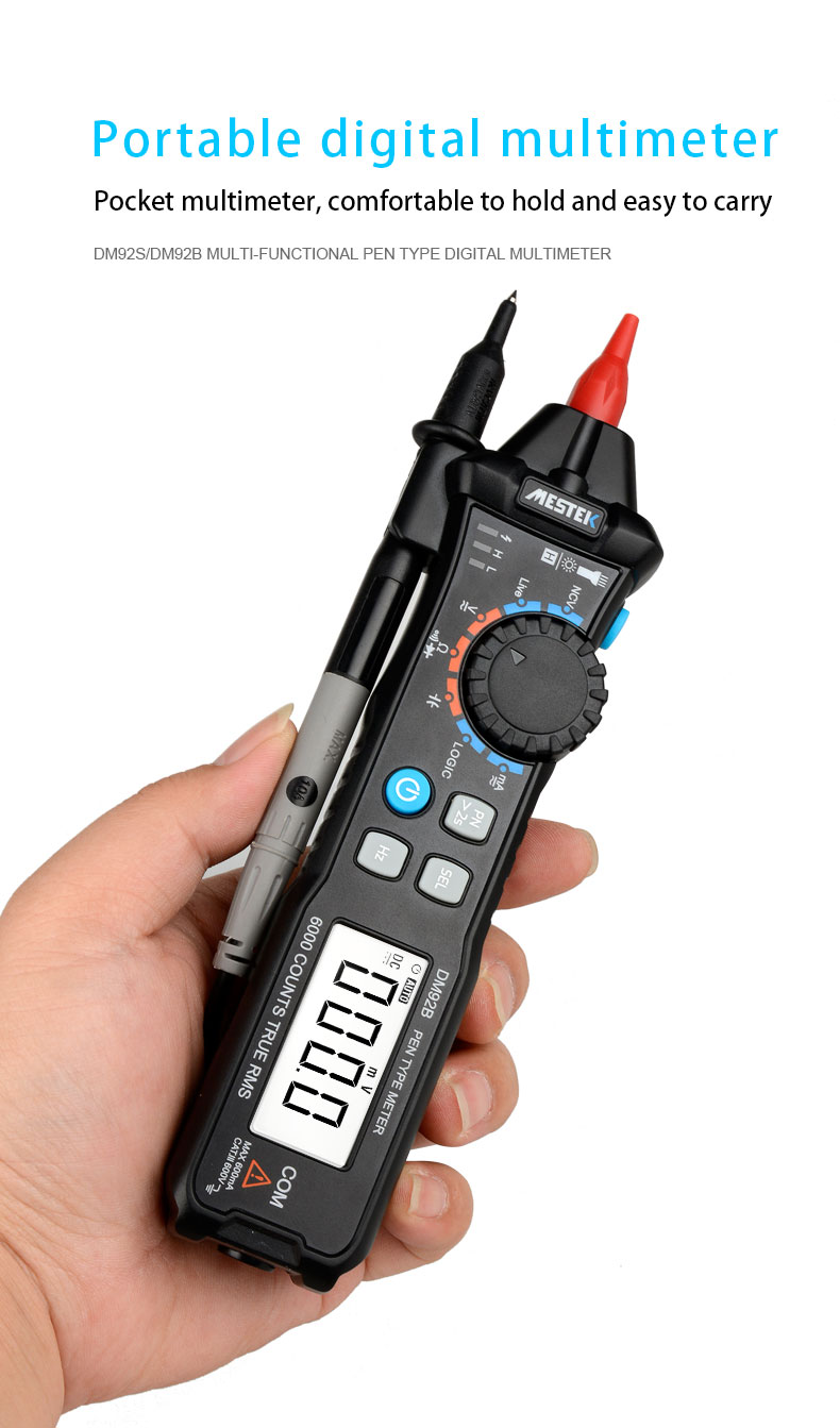 MESTEK-DM92B-Digital-Multimeter-6000-Counts-Pocket-Pen-Style-Auto-Range-Multimeter-NCV-Detection-DCA-1709050