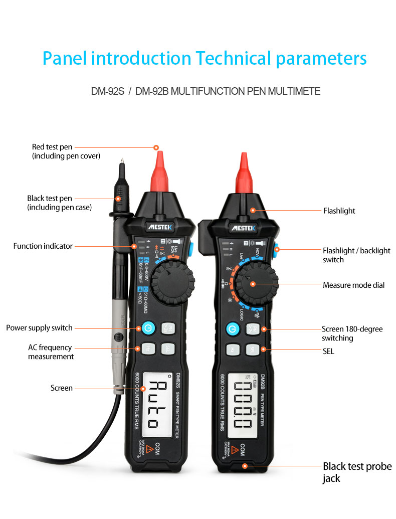 MESTEK-DM92B-Digital-Multimeter-6000-Counts-Pocket-Pen-Style-Auto-Range-Multimeter-NCV-Detection-DCA-1709050