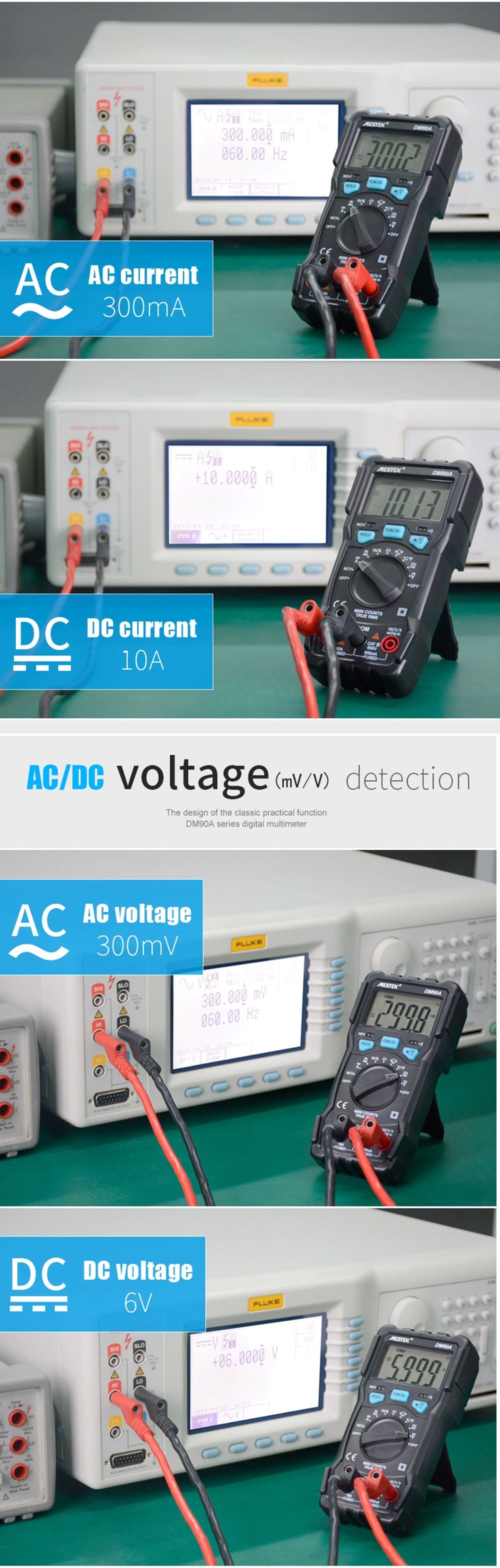 MESTEK-High-Precision-Multimeter-DM90A-6000-Counts-Auto-Ranging-Electrician-Digital-Voltage-Meter-Fl-1533409