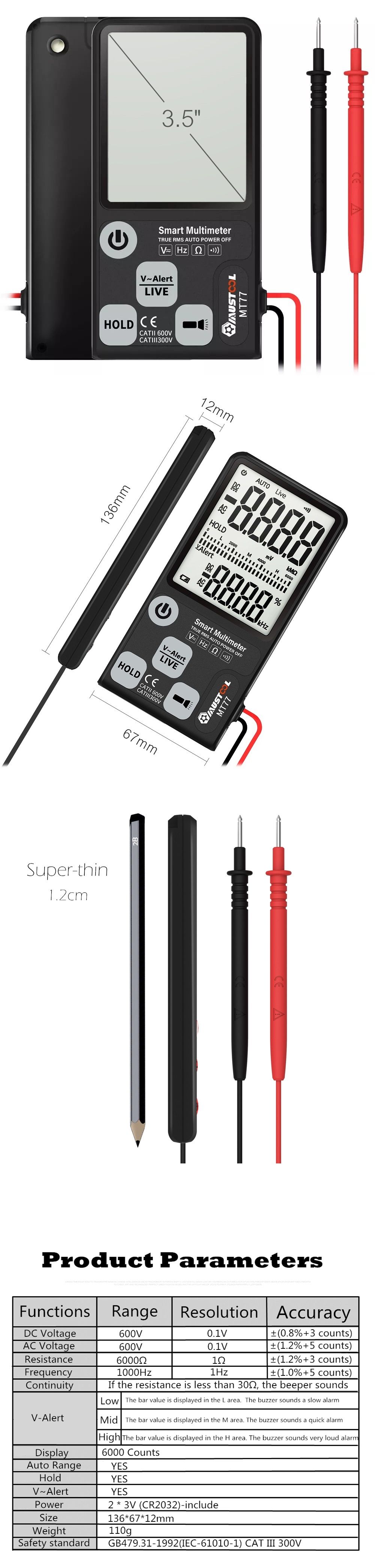 MUSTOOL-MT77-Large-Screen-Smart-Digital-Multimeter-Voltage-Tester-3-Line-Display-Fully-Auto-Range-Tr-1450742