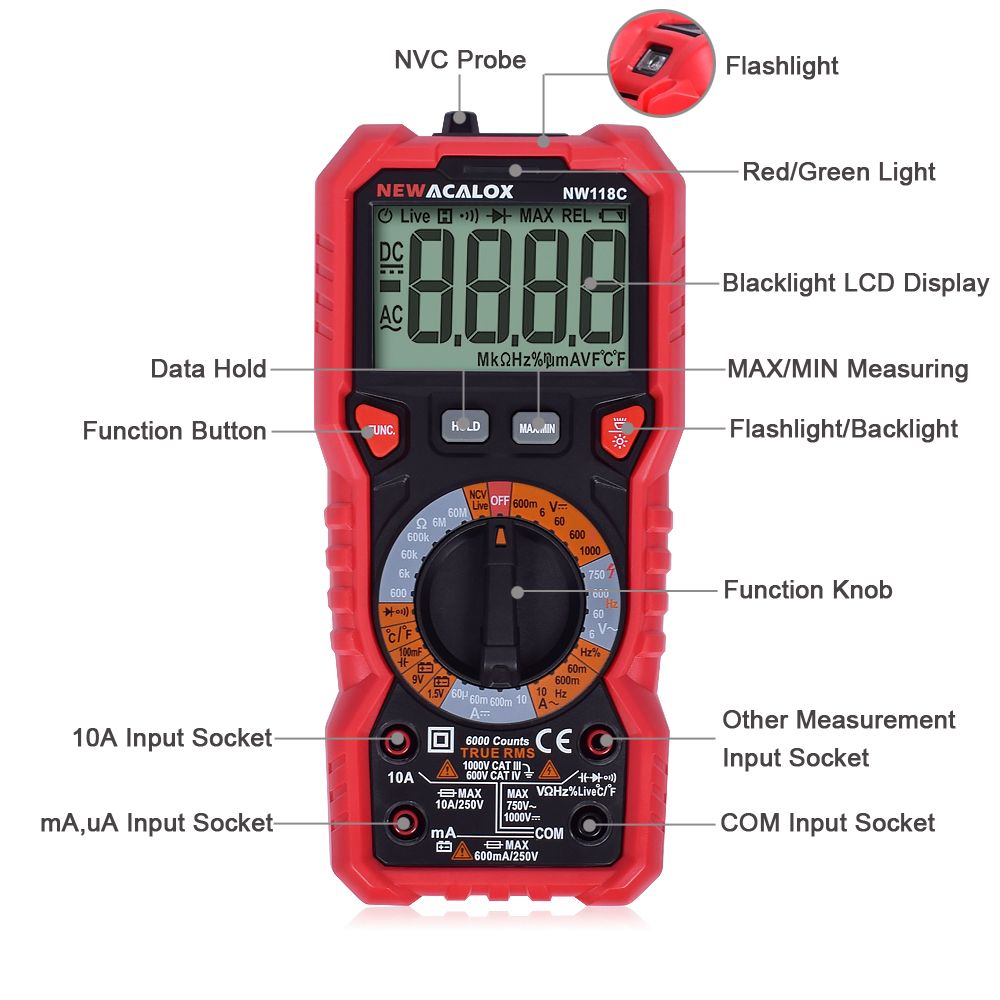 NEWACALOX-NCV-Digital-Multimeter-6000-Counts-Auto-Ranging-ACDC-Voltage-Flash-Light-Back-light-Large--1713733
