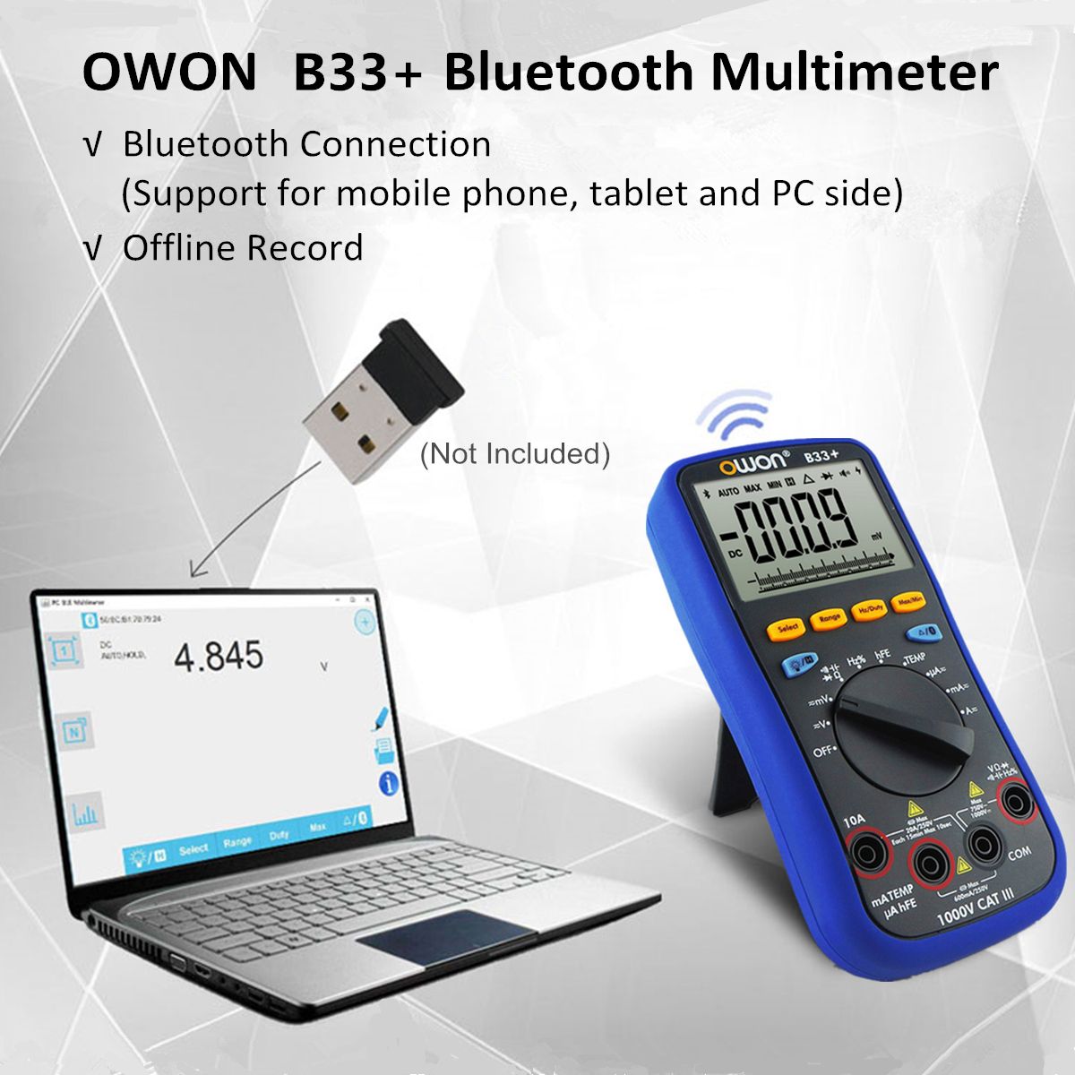 OWON-B33-Digital-bluetooth-Multimeter-AC-DC-Voltage-Current-Resistance-Capacitance-Temperature-Teste-1198236