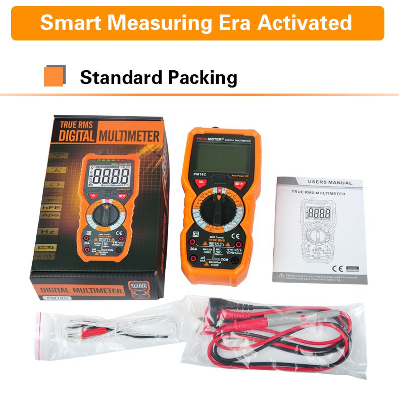 PEAKMETER-Digital-Multimeter-PM18C-with-True-RMS-ACDC-Voltage-Resistance-Capacitance-Frequency-Tempe-1169281