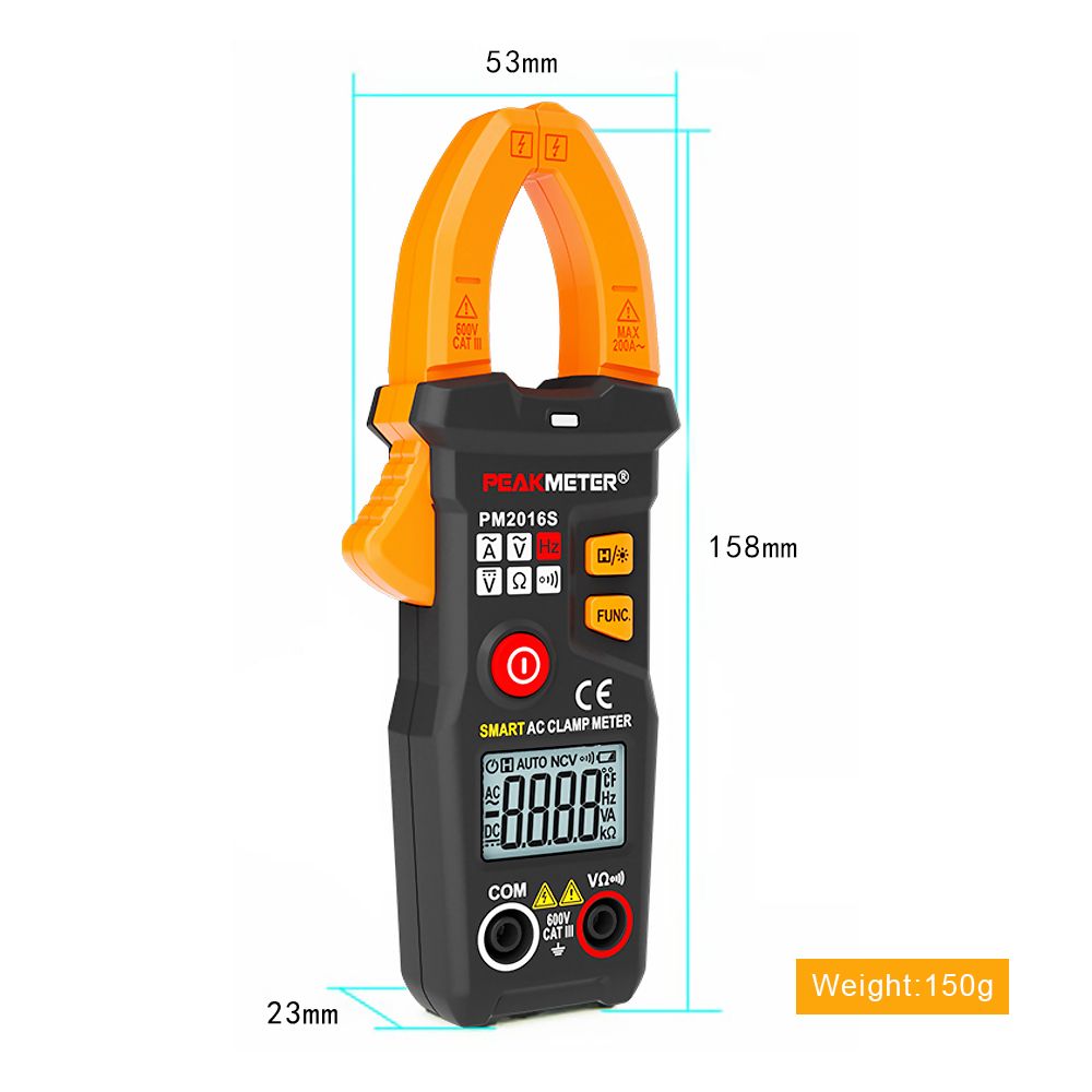 PEAKMETER-PM2016S-6000-Counts-True-RMS-Multimeter-NCV-Test-VAOmega-Auto-Scan-Clamp-Meter-1319570